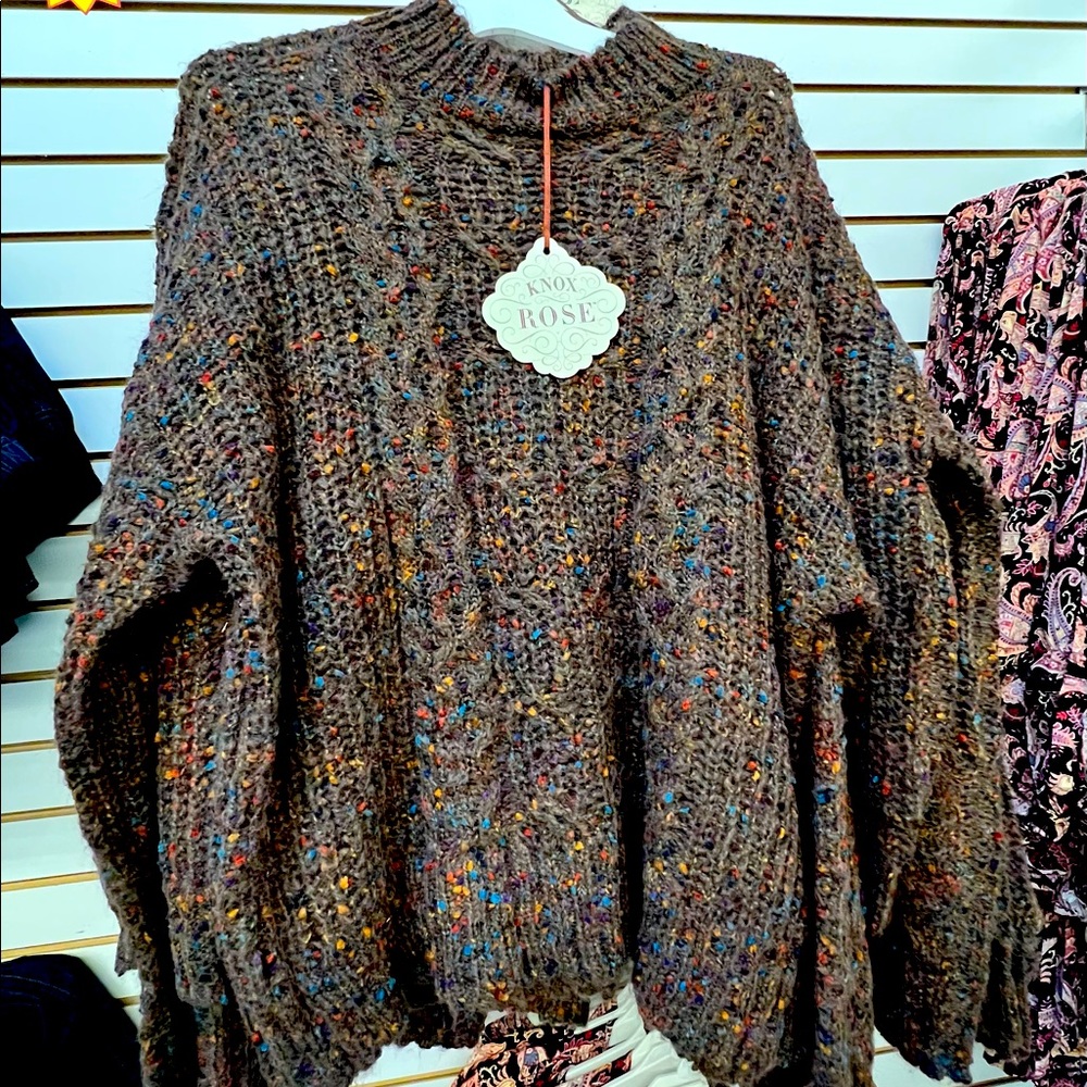 Knox rose women’s marble sweater nwt